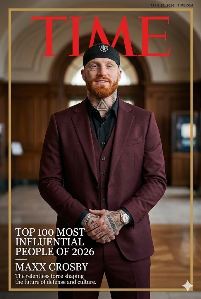 BREAKING NEWS: Maxx Crosby has been named to TIME’s prestigious “100 Most Influential People” list — a powerful recognition of his impact far beyond football.